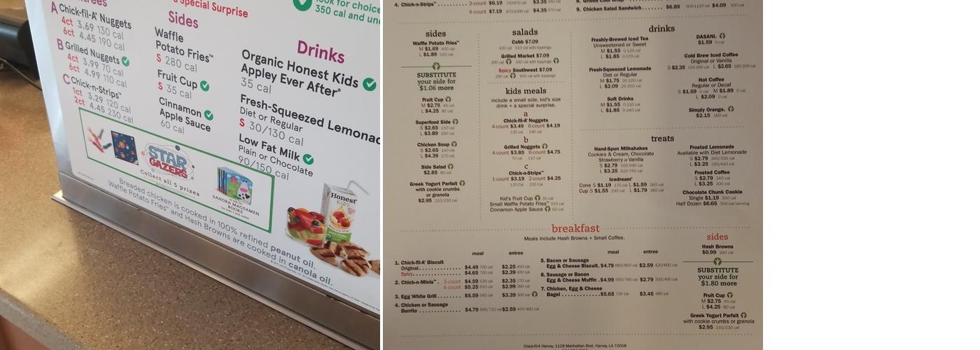 Chick-fil-A Menu