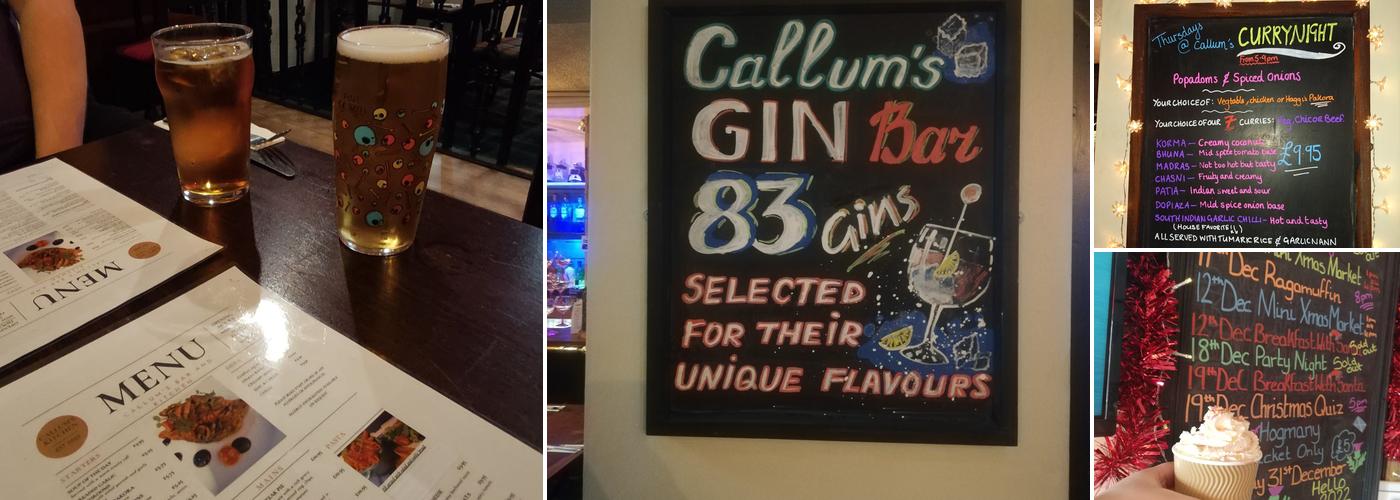 Callum's Bar & Kitchen Menu