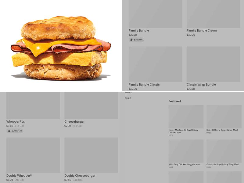Burger King Menu