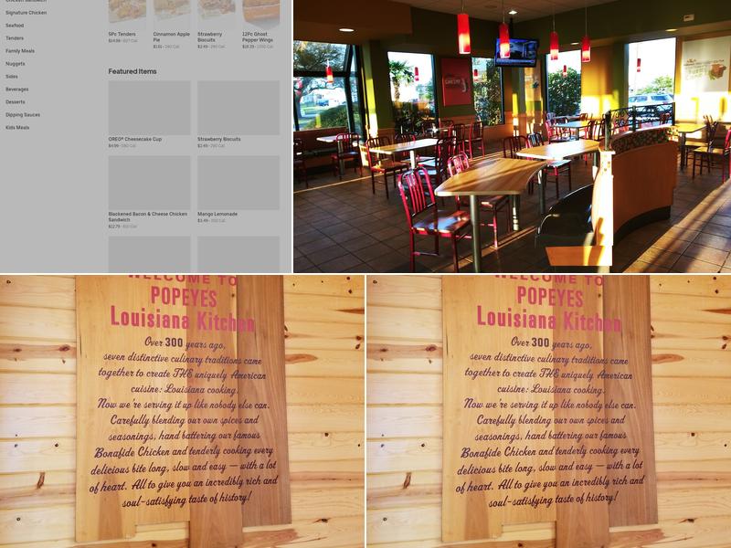 Popeyes Louisiana Kitchen Menu