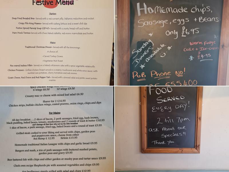 Marquis of Granby Menu