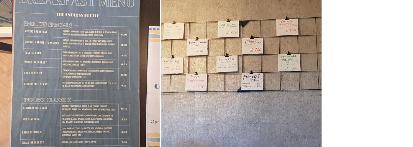 The Endless Kettle Menu