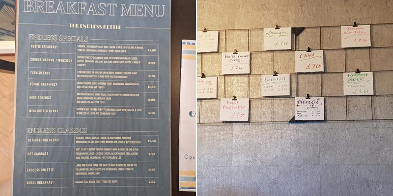 The Endless Kettle Menu