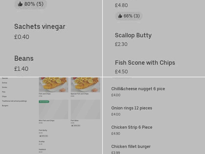 Utley Fisheries Menu