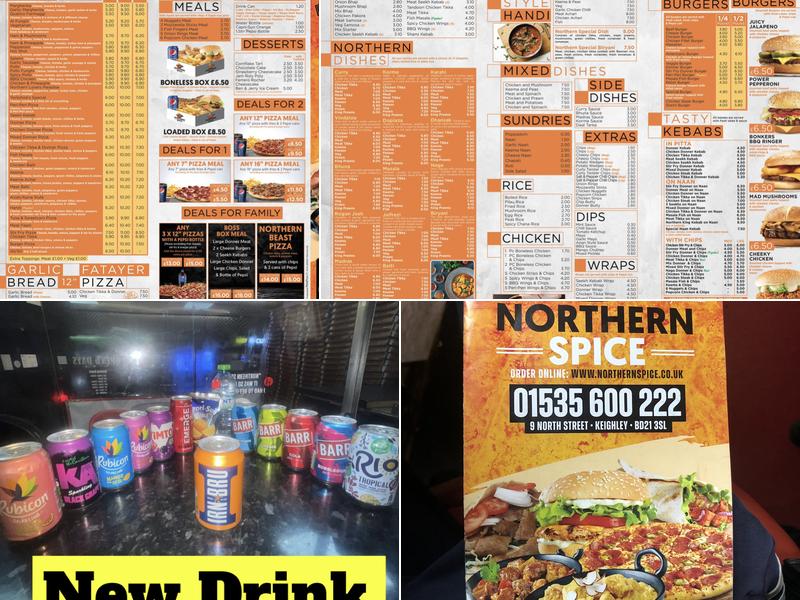 Northern Spice Menu