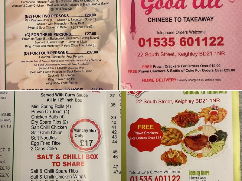Good All Chinese Takeaway Menu