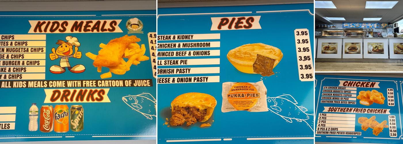 Kemsing chippy traditional fish and chips Menu