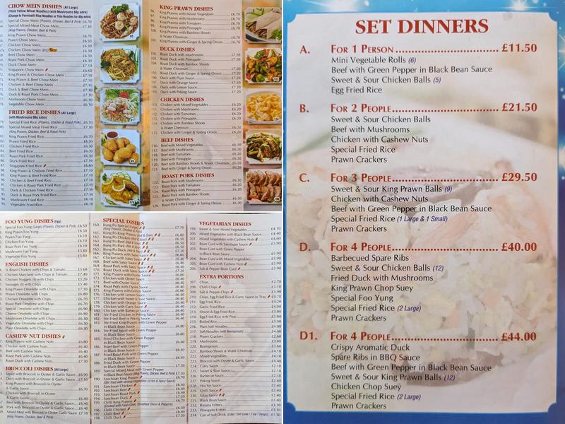 Hong Kong Garden Menu