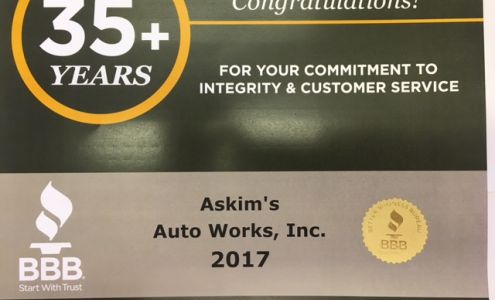 Askim's Auto Works, Inc.
