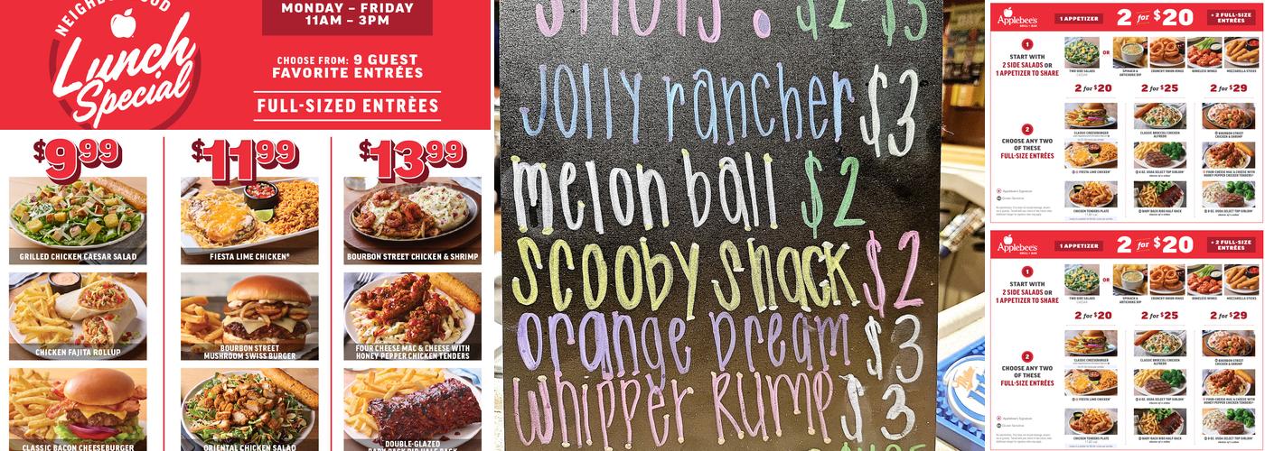 Applebee's Grill + Bar Menu