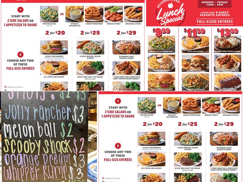Applebee's Grill + Bar Menu