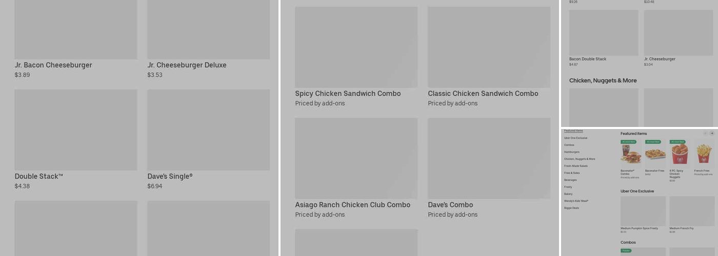 Wendy's Menu