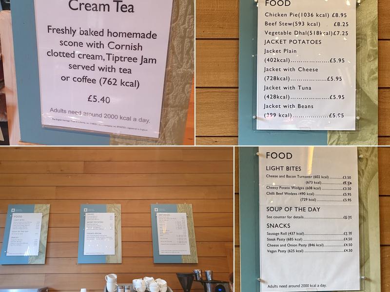 Kenilworth Castle Restaurant Menu