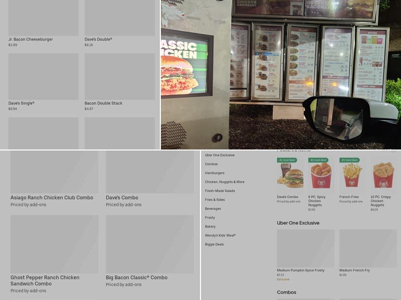 Wendy's Menu