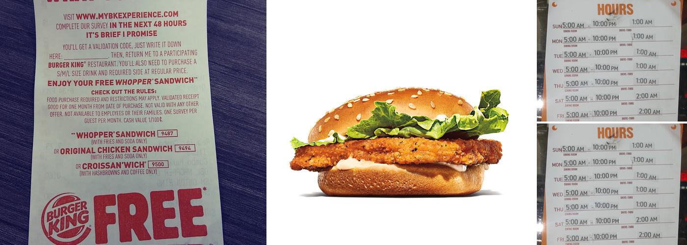 Burger King Menu