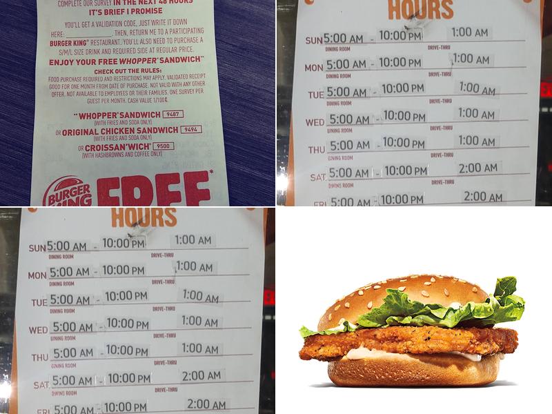 Burger King Menu