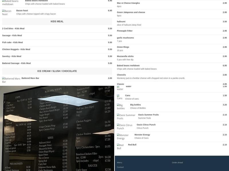 Moores Fish & Chips Menu