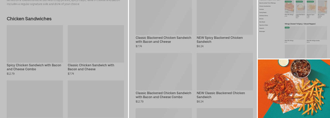 Popeyes Louisiana Kitchen Menu