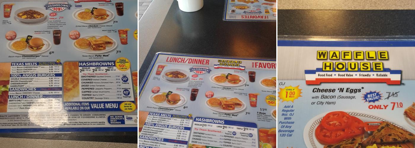 Waffle House Menu