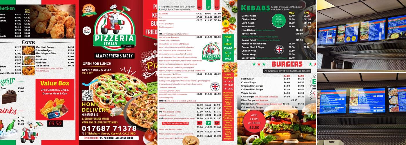Pizzeria Italia Menu