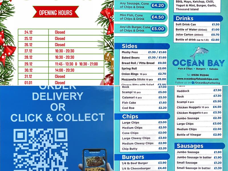 Ocean Bay Menu
