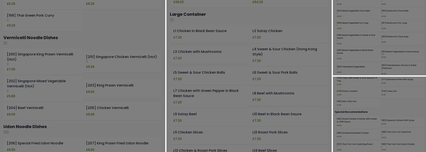 King's Chinese Takeaway Menu