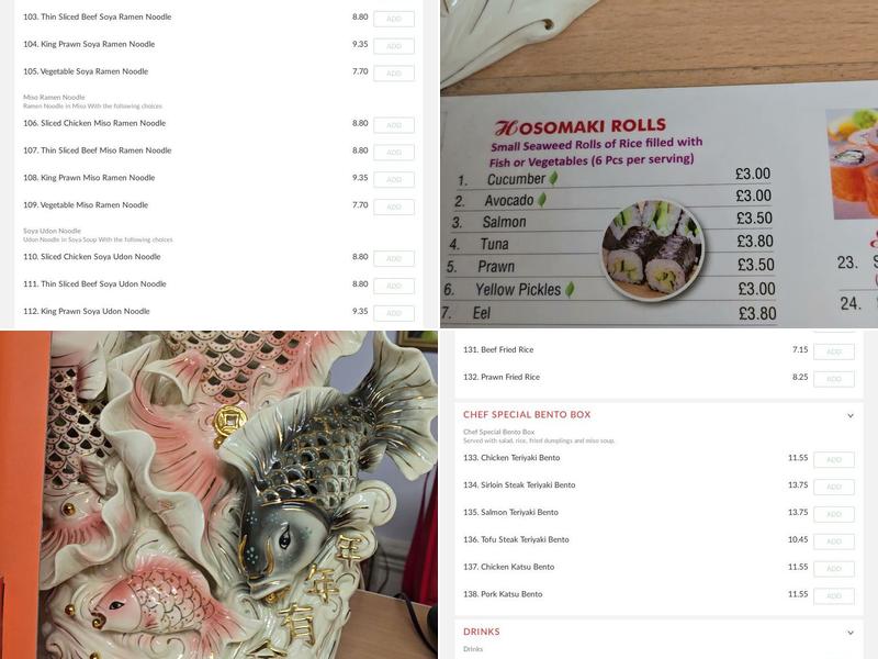 Hai Sushi Japanese Food Takeaway Menu