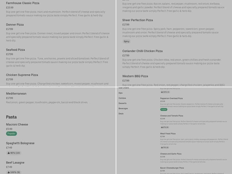 Just Pizza (Kettering) Menu