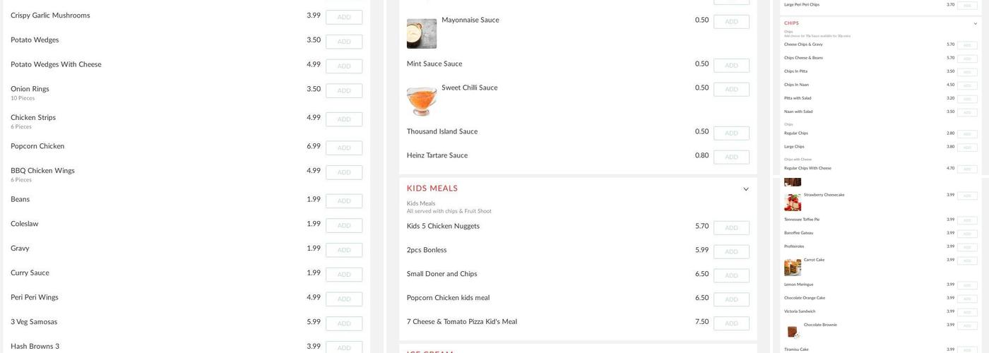 King Kebab Kettering Menu