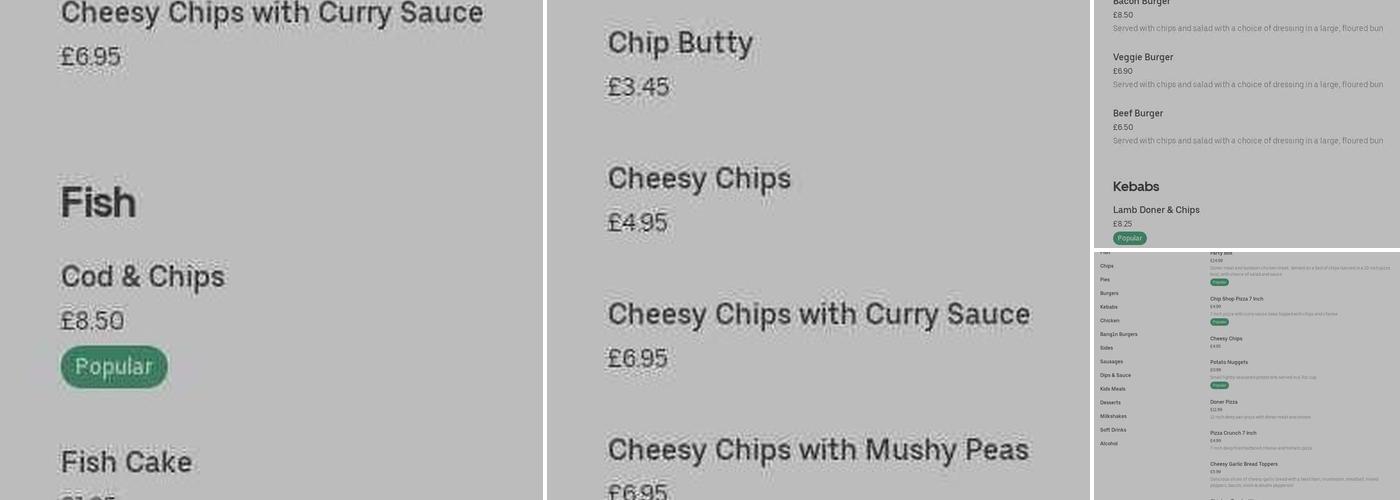 Avondale Chippy Menu