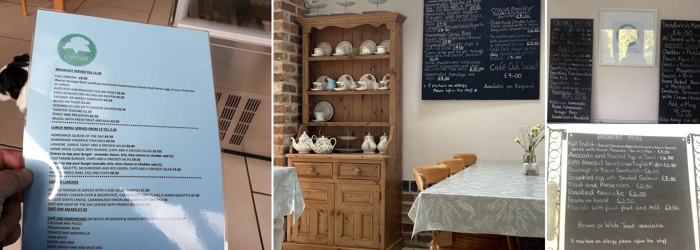Café Oak Menu