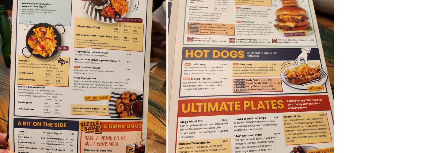 The Old Manor Inn Menu