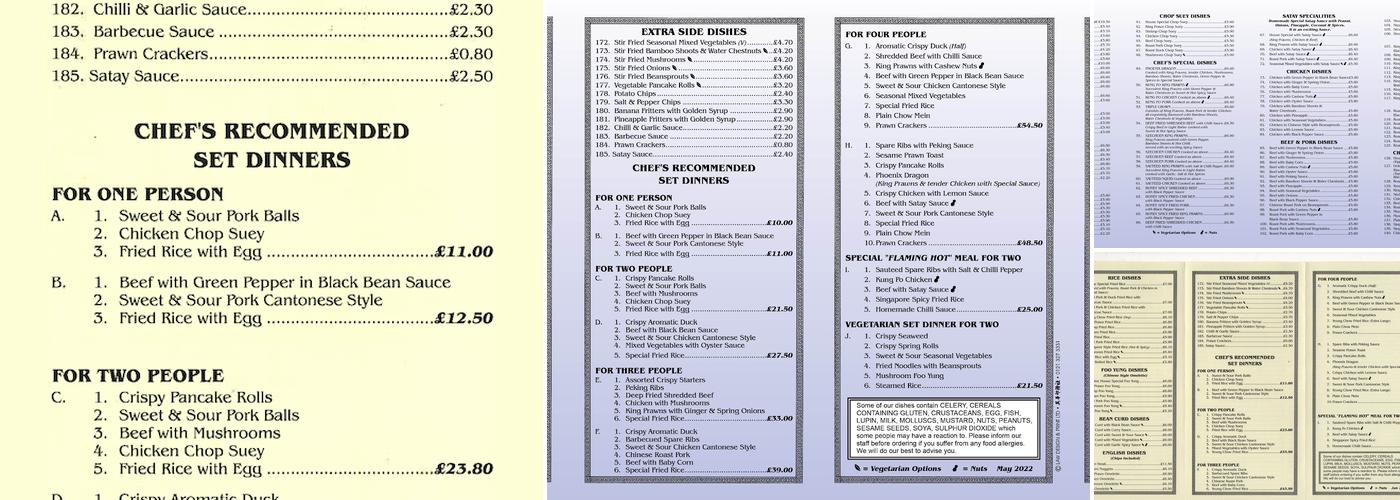 Jasmine House Menu