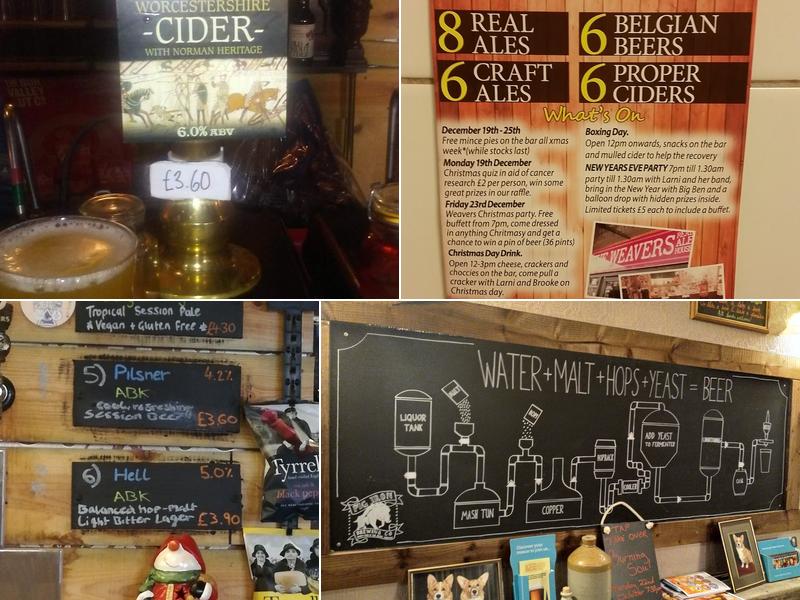 The Weavers Real Ale House Menu