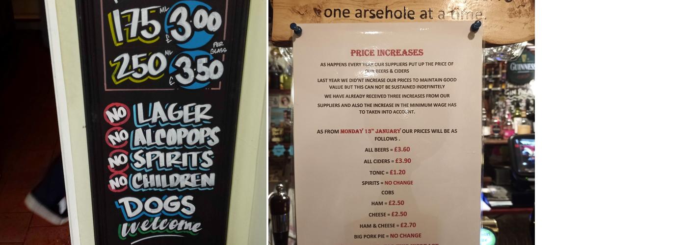 The Weavers at Park Lane Menu