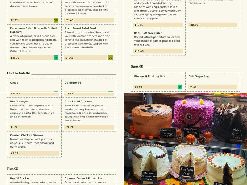 Larch Wood Farm - Dining & Carvery Menu