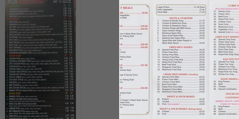 Shanghai Palace Menu