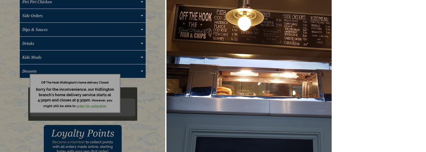 Off The Hook (Kidlington) Menu