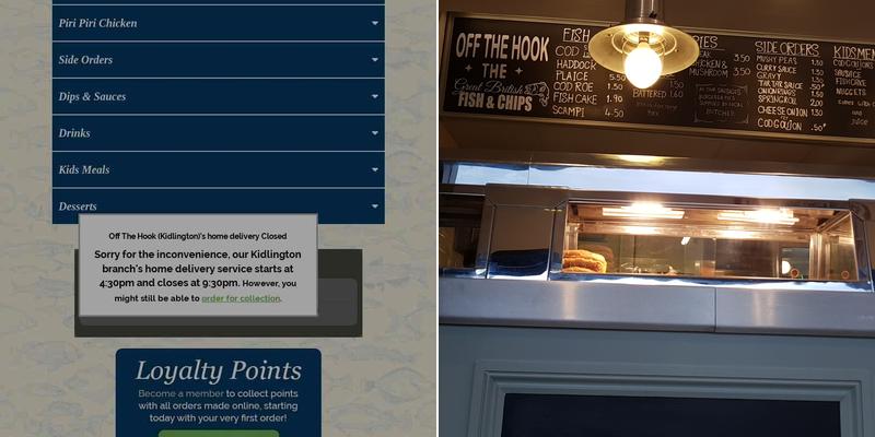 Off The Hook (Kidlington) Menu