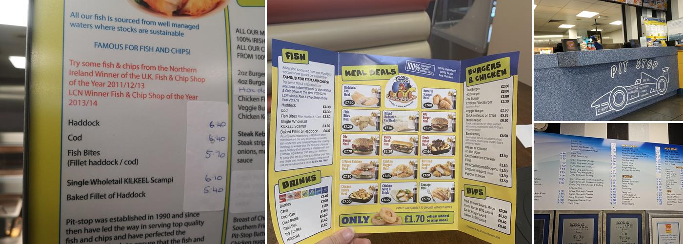 Pit Stop Fast Food Menu