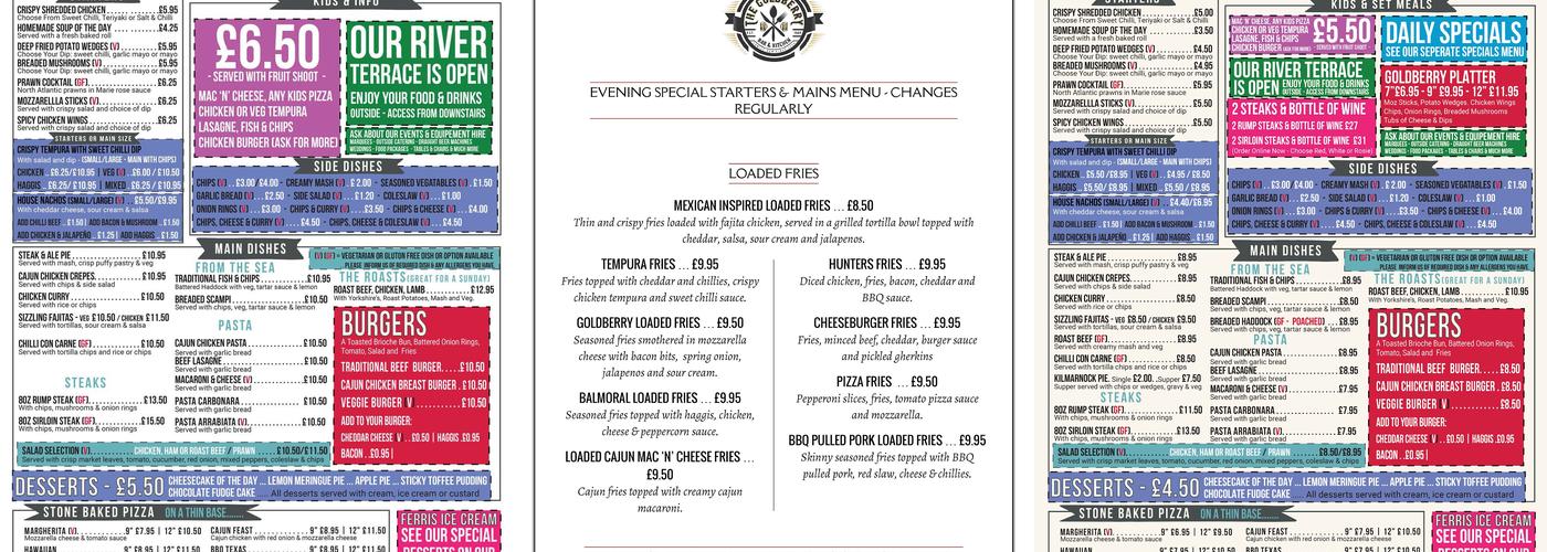 Goldberry Bar & Kitchen Menu