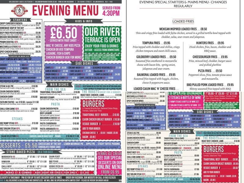 Goldberry Bar & Kitchen Menu