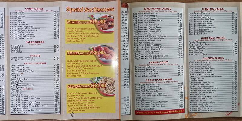 Wing Wah Menu