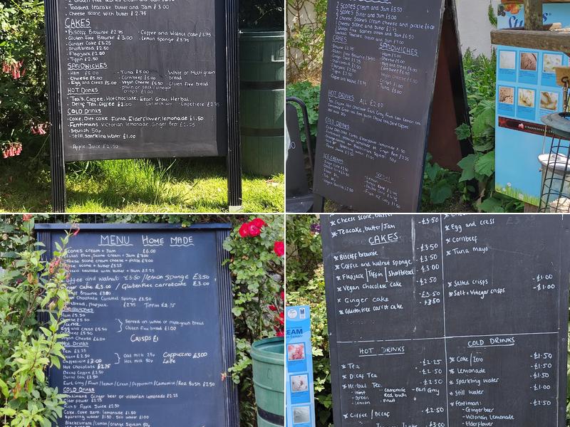 Chantry Tea Gardens Menu