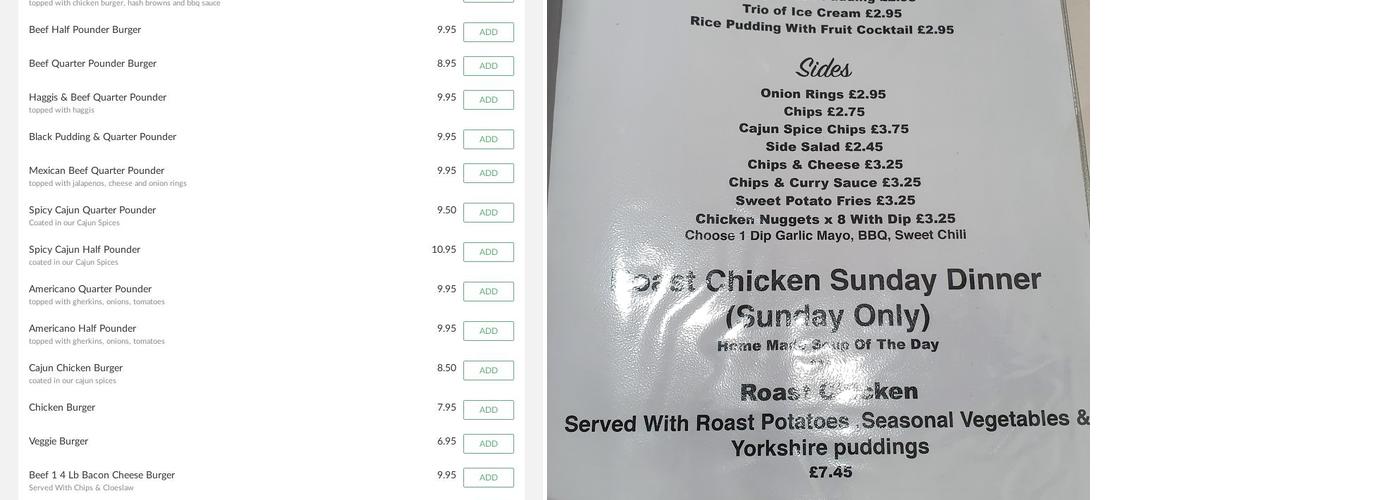 Abbey Gates Bar & Grill Menu