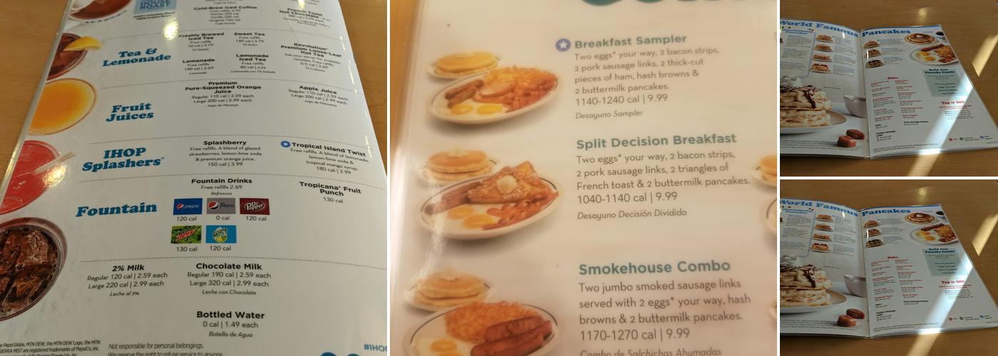 IHOP Menu