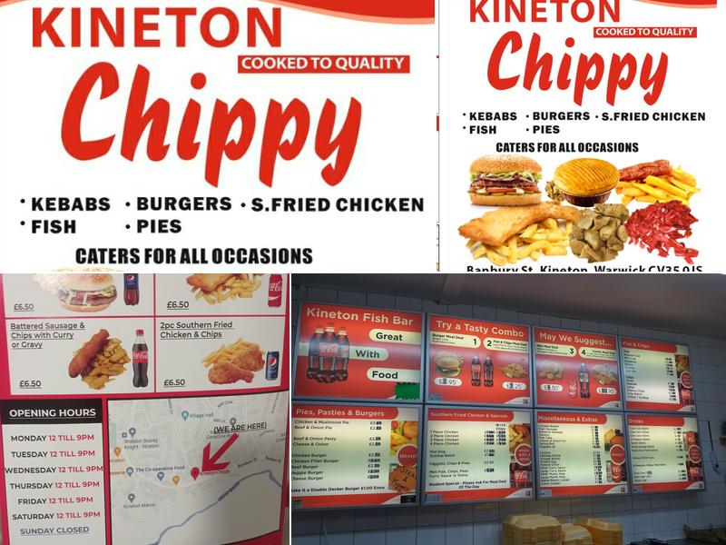 Kineton Chippy Menu