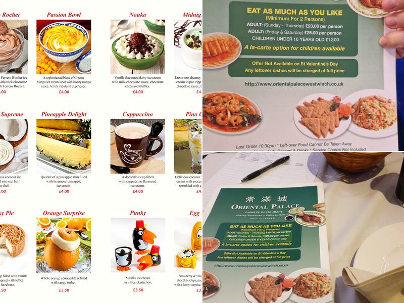 Oriental Palace Menu