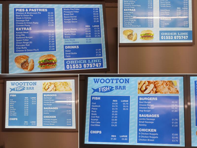 Wootton Fish Bar Menu