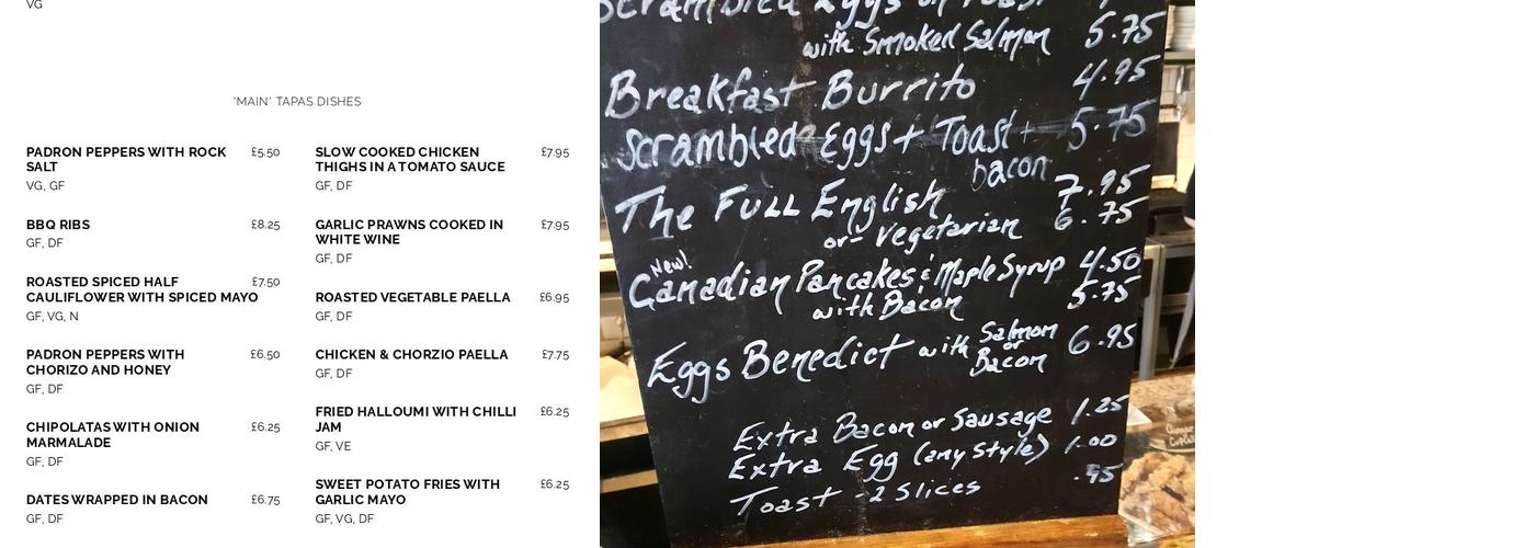 Dalling & Co. Delicatessen Menu